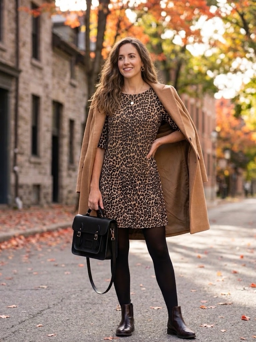 Equipment Aubrey Leopard Print Silk Dress Small